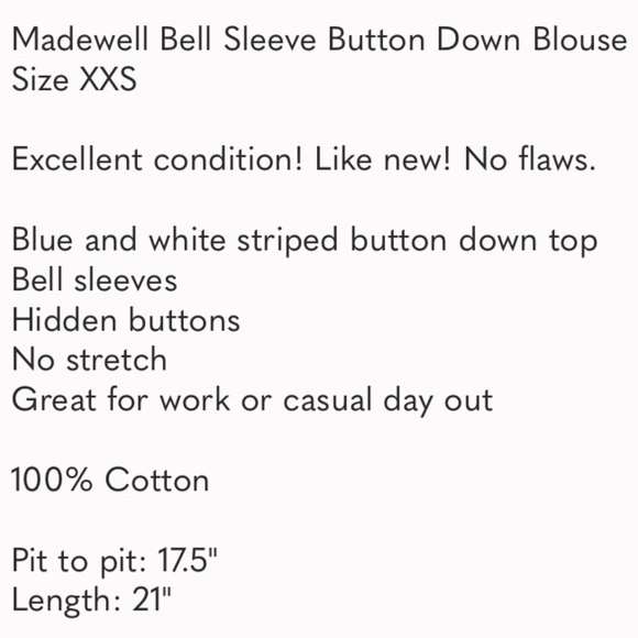 MADEWELL Striped Bell Sleeve Top - Picture 8 of 8